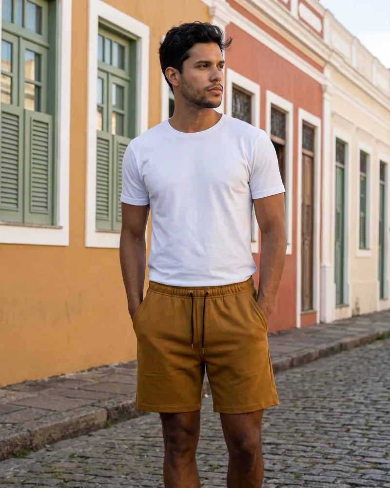 Moletom Short mostarda Vérto Atacado